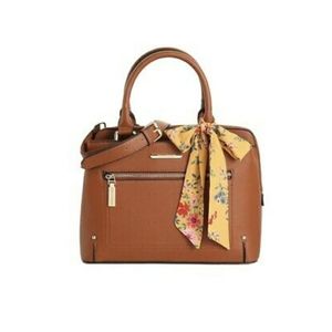 NWT Steve Madden Cognac/Yellow Floral Handbag